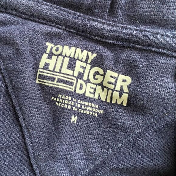 Tommy Hilfiger Jacket Zip Front Hooded Red White Blue Lightweight Mens Sz Medium - Picture 8 of 9